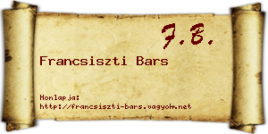 Francsiszti Bars névjegykártya